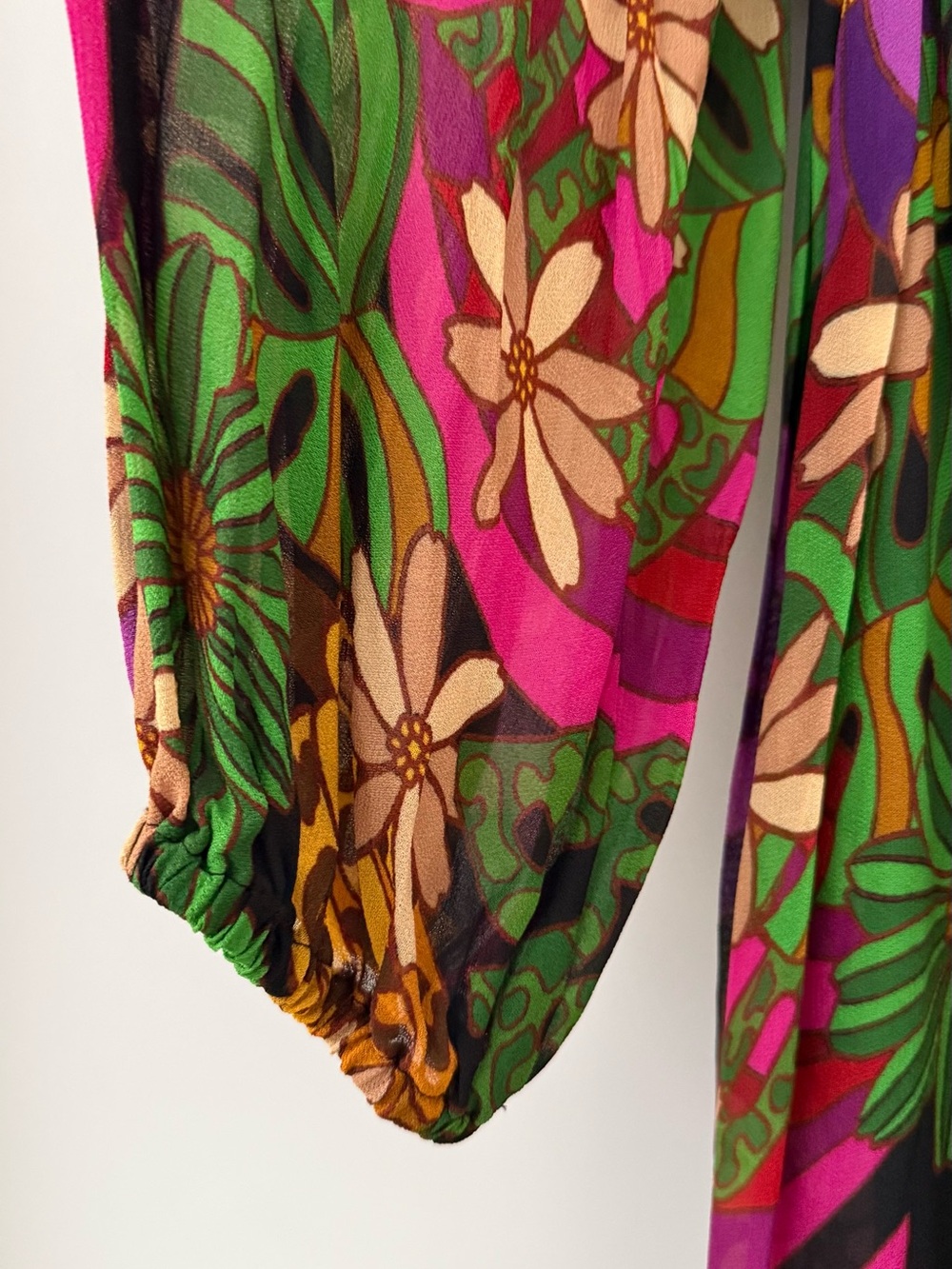 Farm Rio - Star Fruit Maxi Dress — tiered with gathered sleeve - Picture 9 of 10